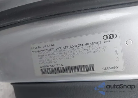2019 Audi A7 55 Premium z USA, uszkodzony, nr VIN WAUV2AF23KN125172
